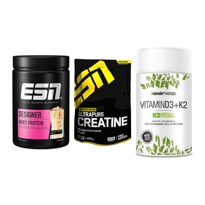 Einsteiger-Set: ESN Designer + ESN Ultrapure + Sinob Vitamin D3 – alle enthaltenen Artikel