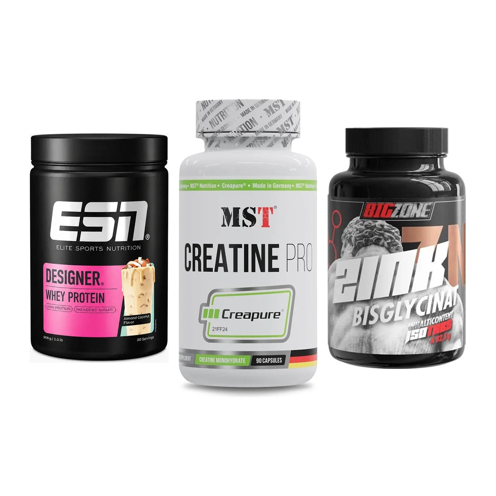 Einsteiger-Set: ESN Designer + MST Creatine Pro + Big Zone Zink – alle enthaltenen Artikel