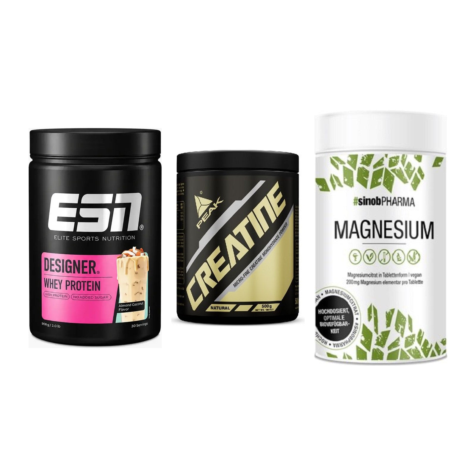 Einsteiger-Set: ESN Designer + Peak Creatin + Sinob Magnesium – alle enthaltenen Artikel