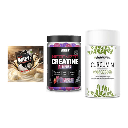 Einsteiger-Set: Sinob Honest + Weider Micronize + Sinob Curcumin – alle enthaltenen Artikel