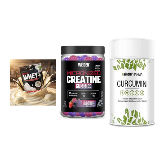 Einsteiger-Set: Sinob Honest + Weider Micronize + Sinob Curcumin – alle enthaltenen Artikel
