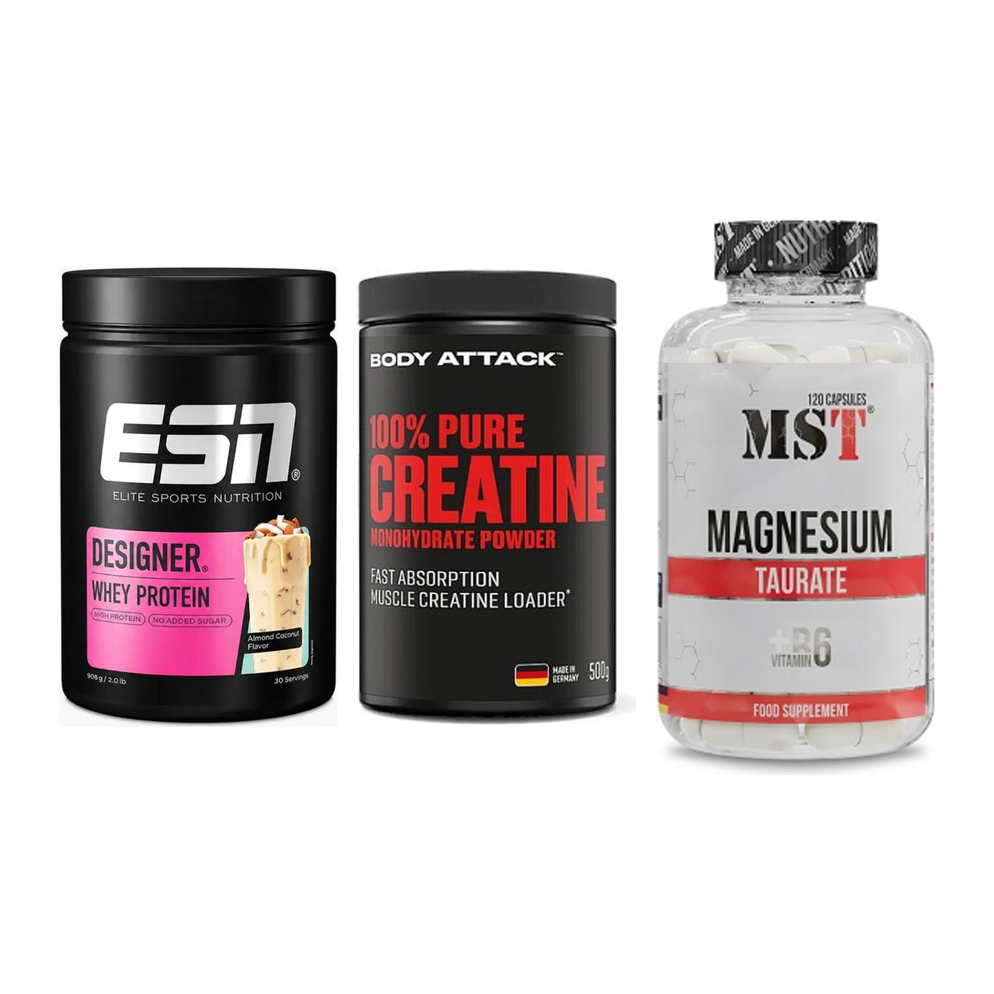 Einsteiger-Set: ESN Designer + Body Attack 100% + MST Magnesium – alle enthaltenen Artikel