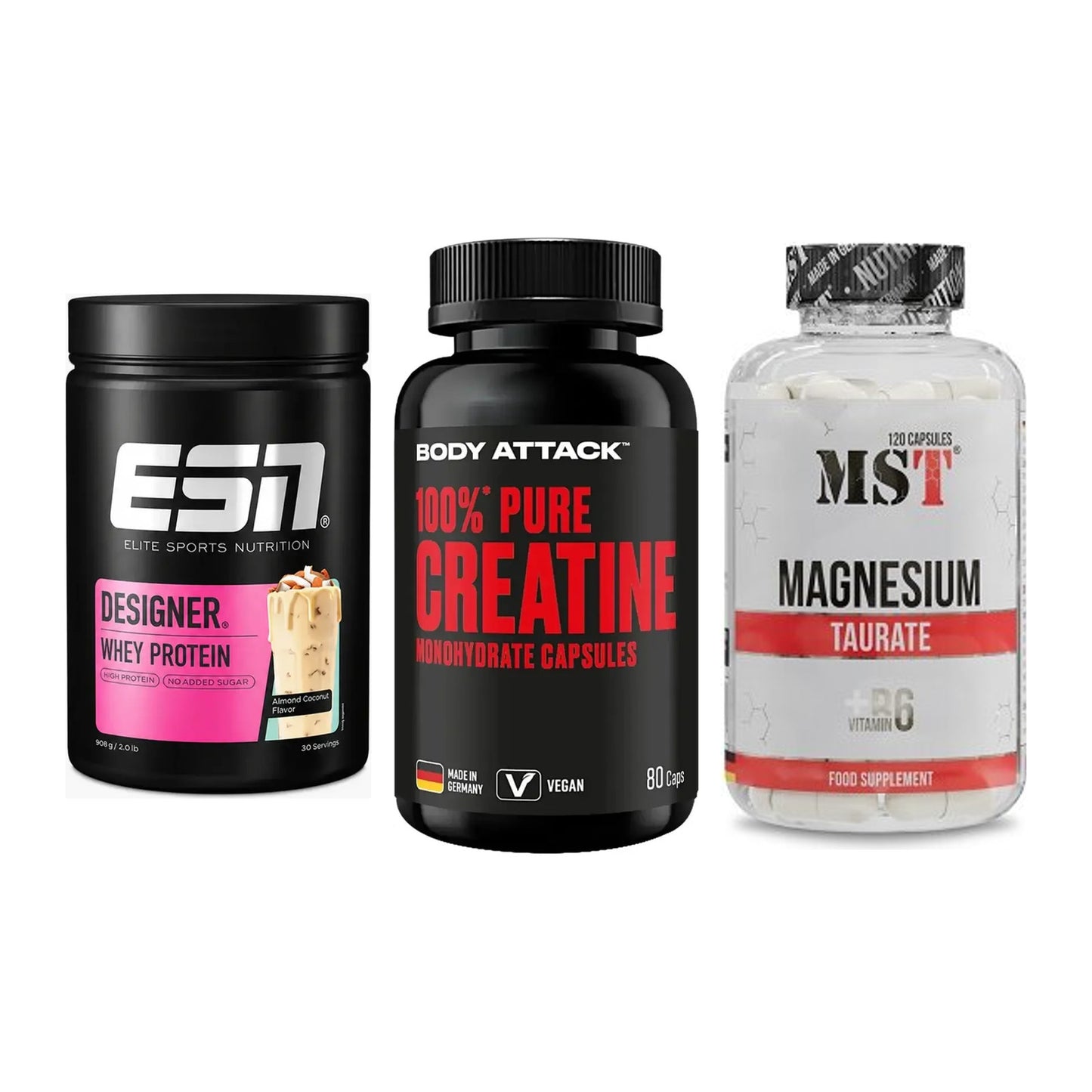 Einsteiger-Set: ESN Designer + Body Attack 100% + MST Magnesium – alle enthaltenen Artikel