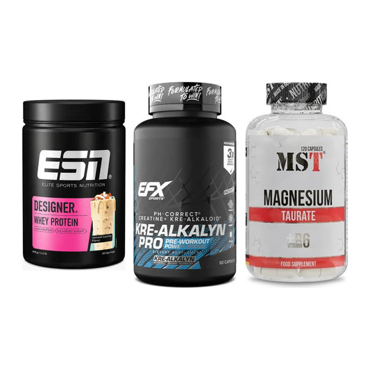 Einsteiger-Set: ESN Designer + EFX Kre-Alkalyn + MST Magnesium – alle enthaltenen Artikel