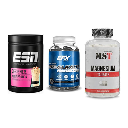 Einsteiger-Set: ESN Designer + EFX Kre-Alkalyn + MST Magnesium – alle enthaltenen Artikel