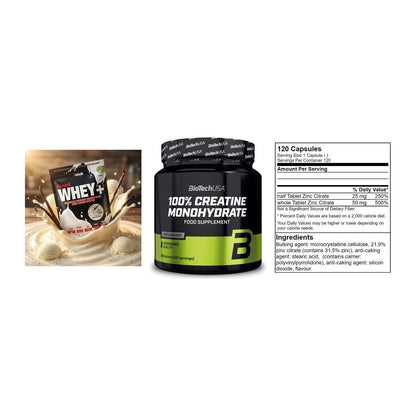 Einsteiger-Set: Sinob Honest + BioTech Creatine + GN Zinc Citrate – alle enthaltenen Artikel