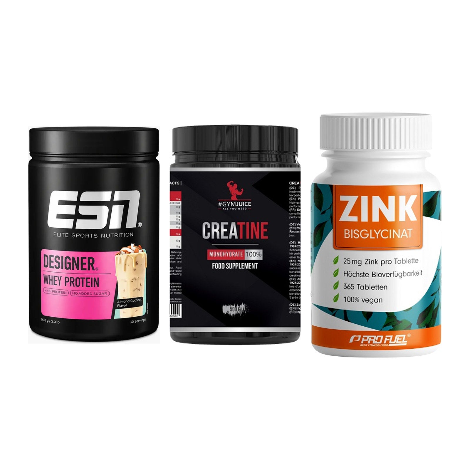 Einsteiger-Set: ESN Designer + #GYMJUICE + ProFuel Zink – alle enthaltenen Artikel