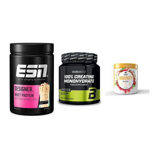Einsteiger-Set: ESN Designer + BioTech Creatine + FA Nutrition – alle enthaltenen Artikel