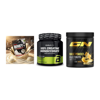 Einsteiger-Set: Sinob Honest + BioTech Creatine + GN Base Powder – alle enthaltenen Artikel