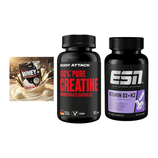 Einsteiger-Set: Sinob Honest + Body Attack 100% + ESN Vitamin D3 – alle enthaltenen Artikel