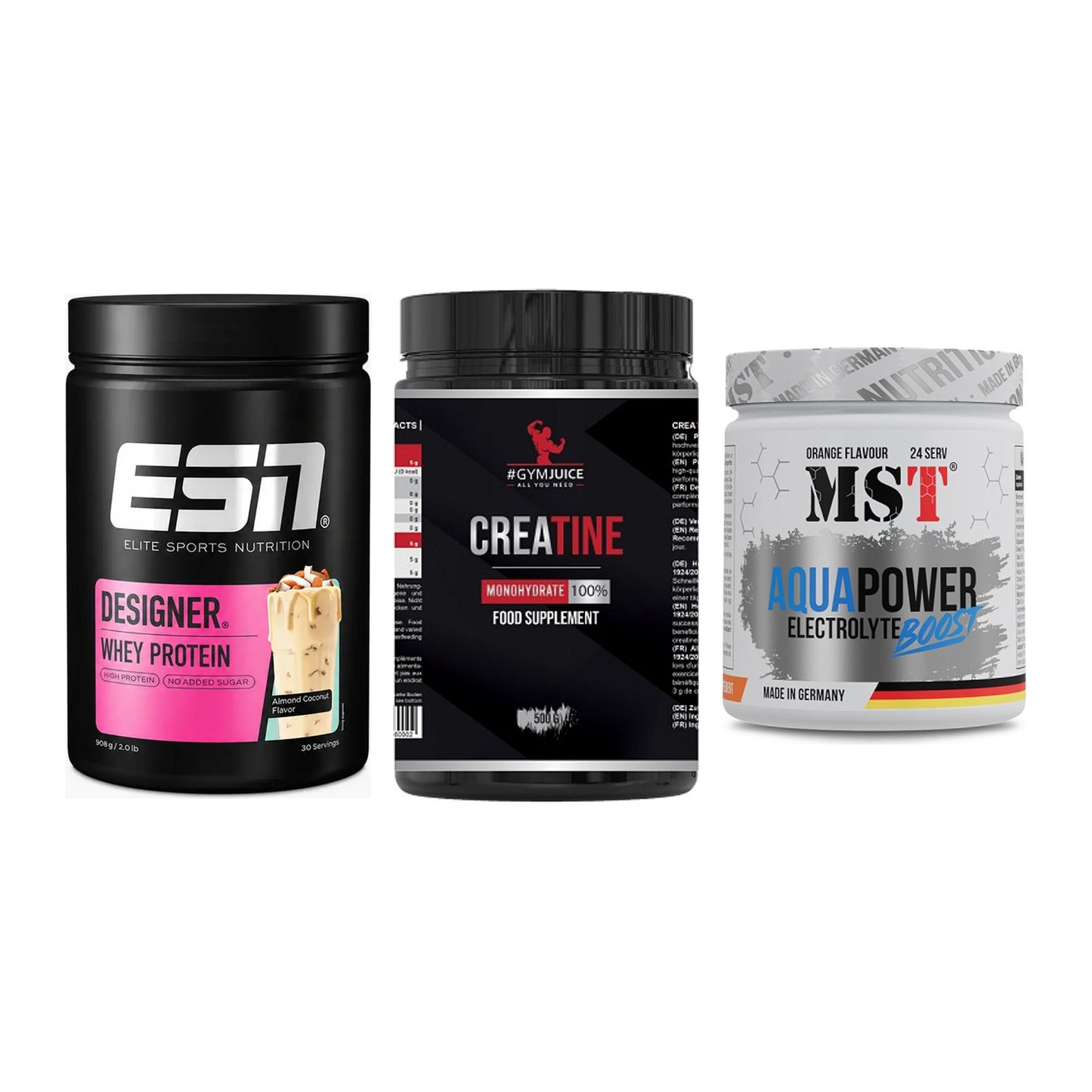 Einsteiger-Set: ESN Designer + #GYMJUICE + MST Aqua Power – alle enthaltenen Artikel