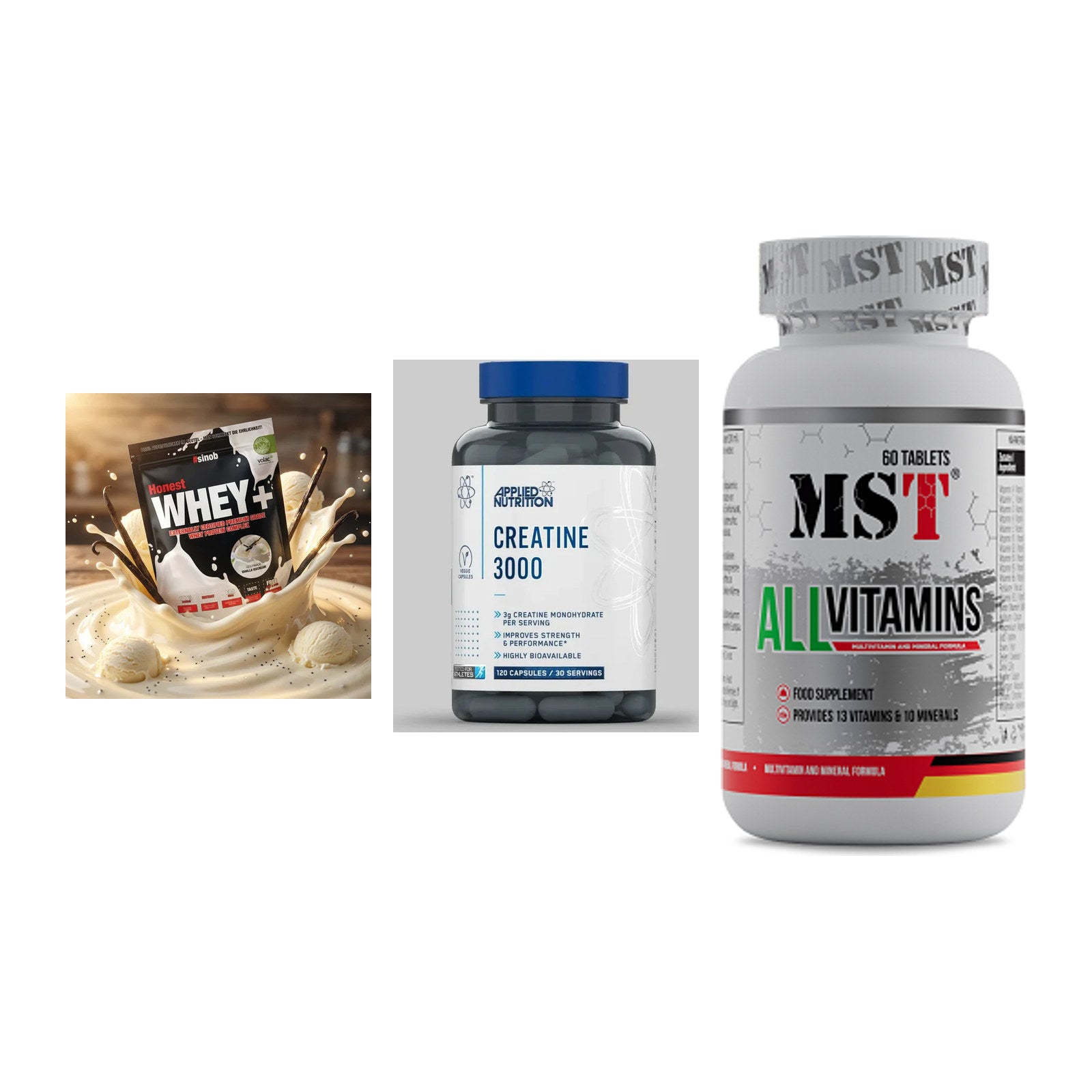 Einsteiger-Set: Sinob Honest + Applied Nutritio + MST All Vitamins – alle enthaltenen Artikel