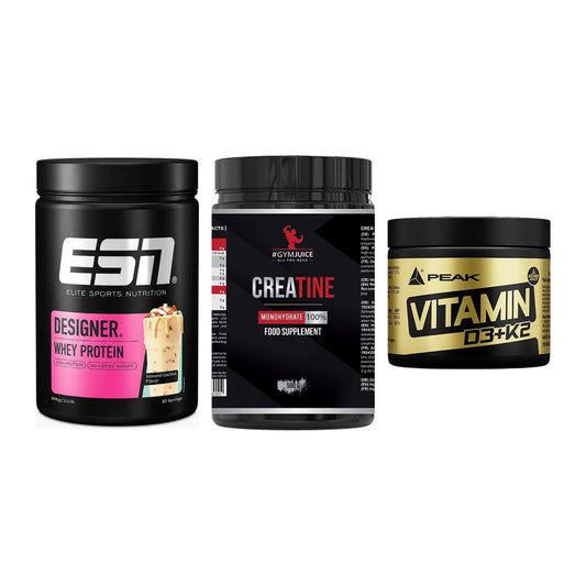 Einsteiger-Set: ESN Designer + #GYMJUICE + Peak Vitamin – alle enthaltenen Artikel