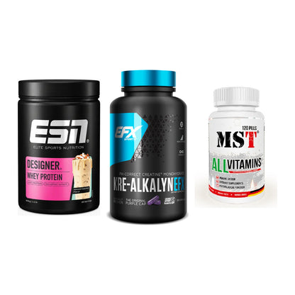 Einsteiger-Set: ESN Designer + EFX Kre-Alkalyn + MST All Vitamins – alle enthaltenen Artikel