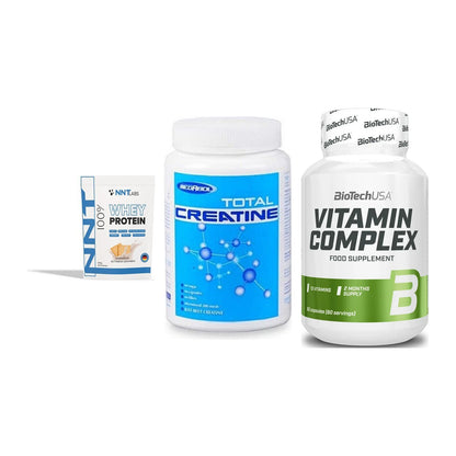 Einsteiger-Set: NNT Whey + Megabol Total + BioTech Vitamin – alle enthaltenen Artikel