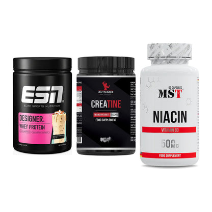 Einsteiger-Set: ESN Designer + #GYMJUICE + MST Niacin – alle enthaltenen Artikel