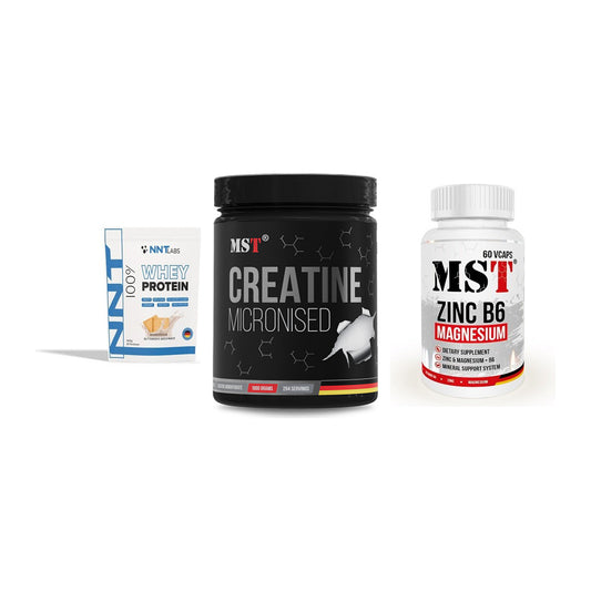 Einsteiger-Set: NNT Whey + MST Creatin + MST Zinc – alle enthaltenen Artikel