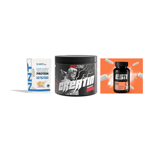 Einsteiger-Set: NNT Whey + Big Zone Creatin + ESN Zinc – alle enthaltenen Artikel