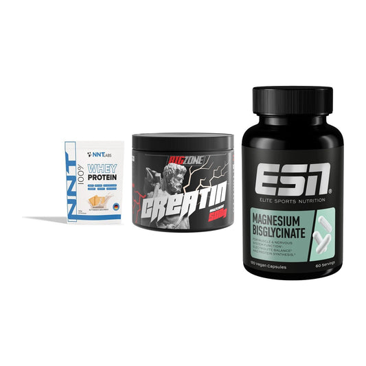 Einsteiger-Set: NNT Whey + Big Zone Creatin + ESN Magnesium – alle enthaltenen Artikel