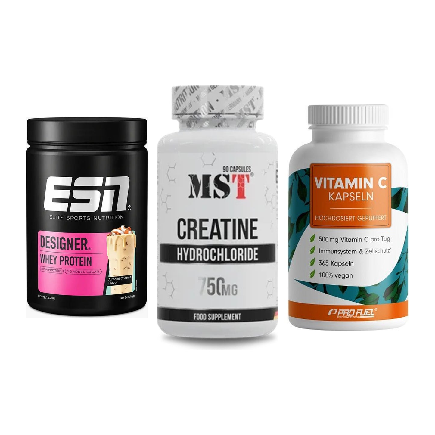 Einsteiger-Set: ESN Designer + MST Creatin HCL + ProFuel Vitamin – alle enthaltenen Artikel