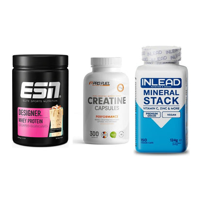 Einsteiger-Set: ESN Designer + ProFuel Creatine + INLEAD Mineral – alle enthaltenen Artikel