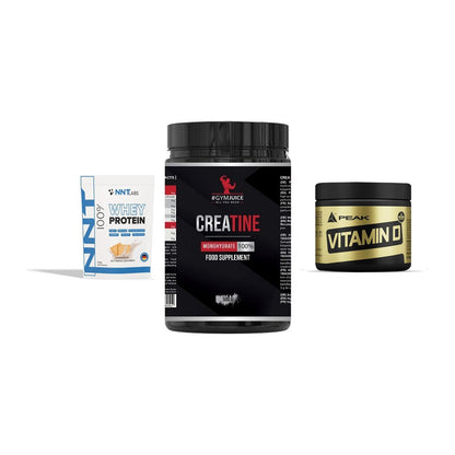 Einsteiger-Set: NNT Whey + #GYMJUICE + Peak Vitamin D – alle enthaltenen Artikel