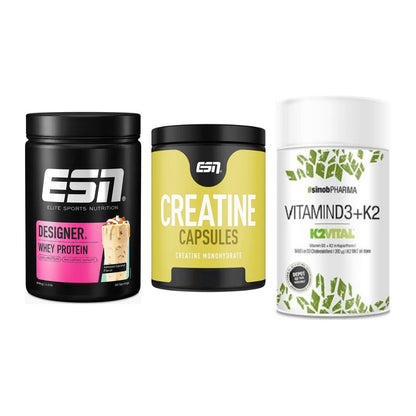Einsteiger-Set: ESN Designer + ESN Ultrapure + Sinob Vitamin D3 – alle enthaltenen Artikel