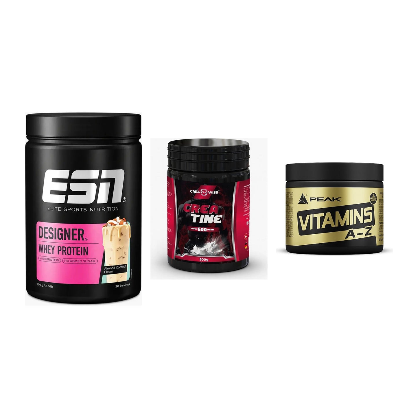 Einsteiger-Set: ESN Designer + CREASWISS + Peak Vitamin A-Z – alle enthaltenen Artikel
