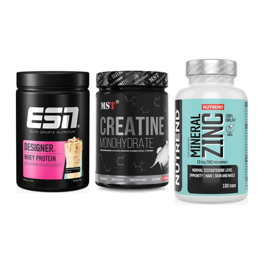 Einsteiger-Set: ESN Designer + MST Creatin + Nutrend Zinc – alle enthaltenen Artikel