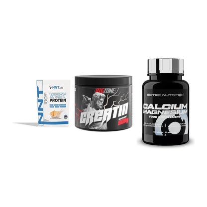 Einsteiger-Set: NNT Whey + Big Zone Creatin + Scitec Calcium Magnesium – alle enthaltenen Artikel