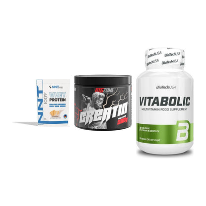 Einsteiger-Set: NNT Whey + Big Zone Creatin + BioTech Vitaboli – alle enthaltenen Artikel