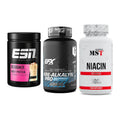 Einsteiger-Set: ESN Designer Whey + EFX Kre-Alkalyn PRO + MST Niacin – alle enthaltenen Artikel