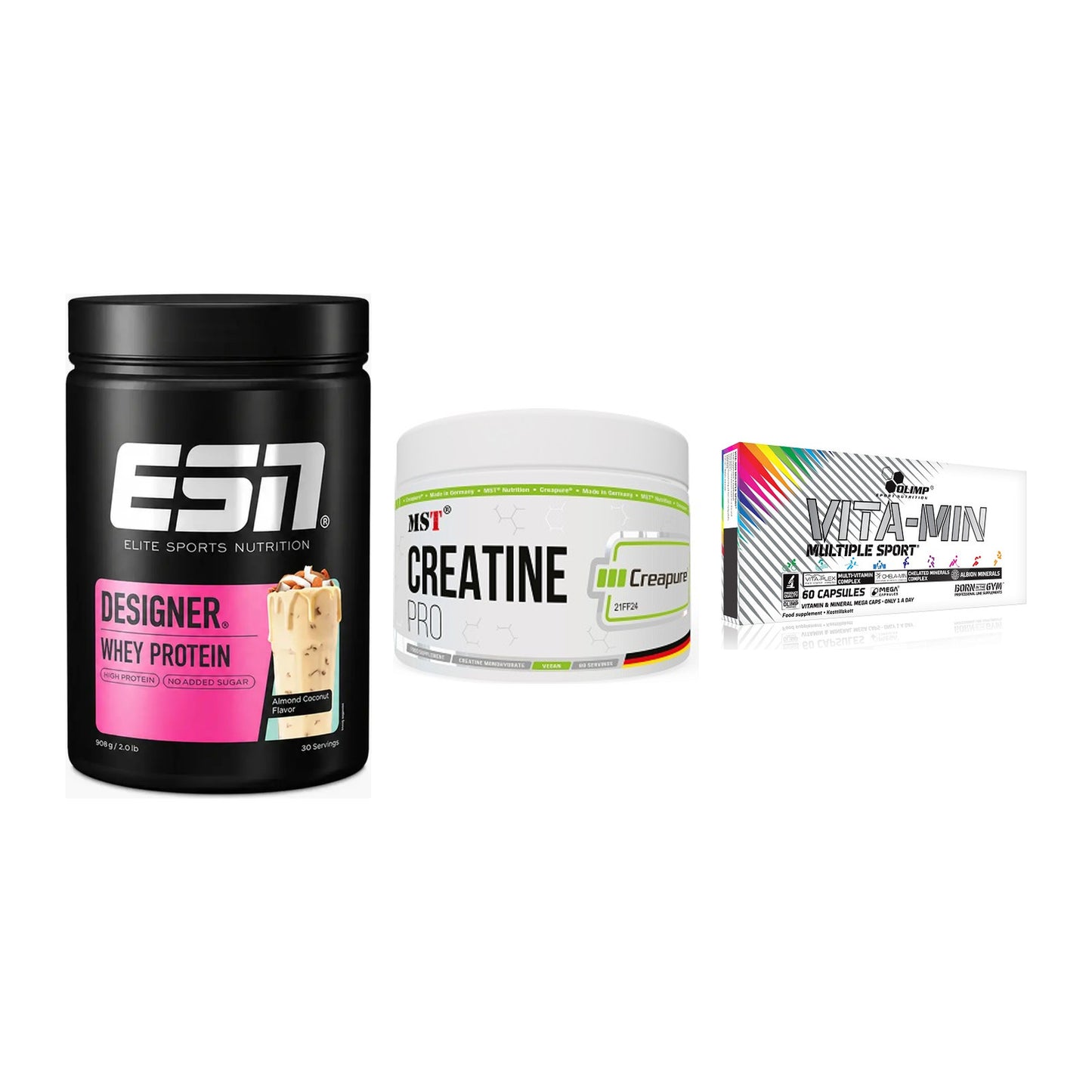 Einsteiger-Set: ESN Designer + MST Creatin Pro + Olimp Vita-Min – alle enthaltenen Artikel