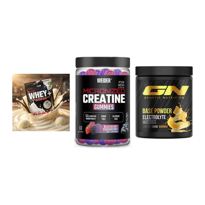 Einsteiger-Set: Sinob Honest + Weider Micronize + GN Base Powder – alle enthaltenen Artikel