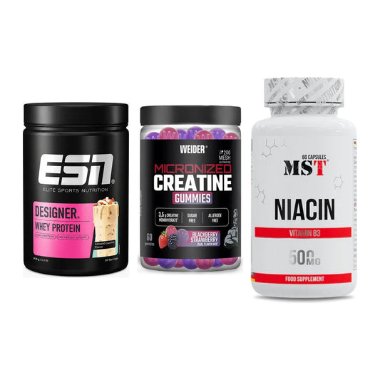 Einsteiger-Set: ESN Designer + Weider Micronize + MST Niacin – alle enthaltenen Artikel