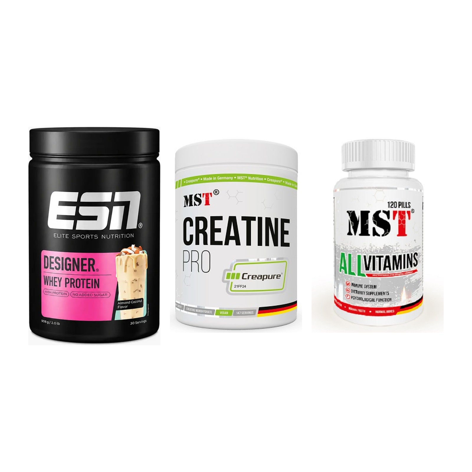 Einsteiger-Set: ESN Designer + MST Creatin Pro + MST All Vitamins – alle enthaltenen Artikel