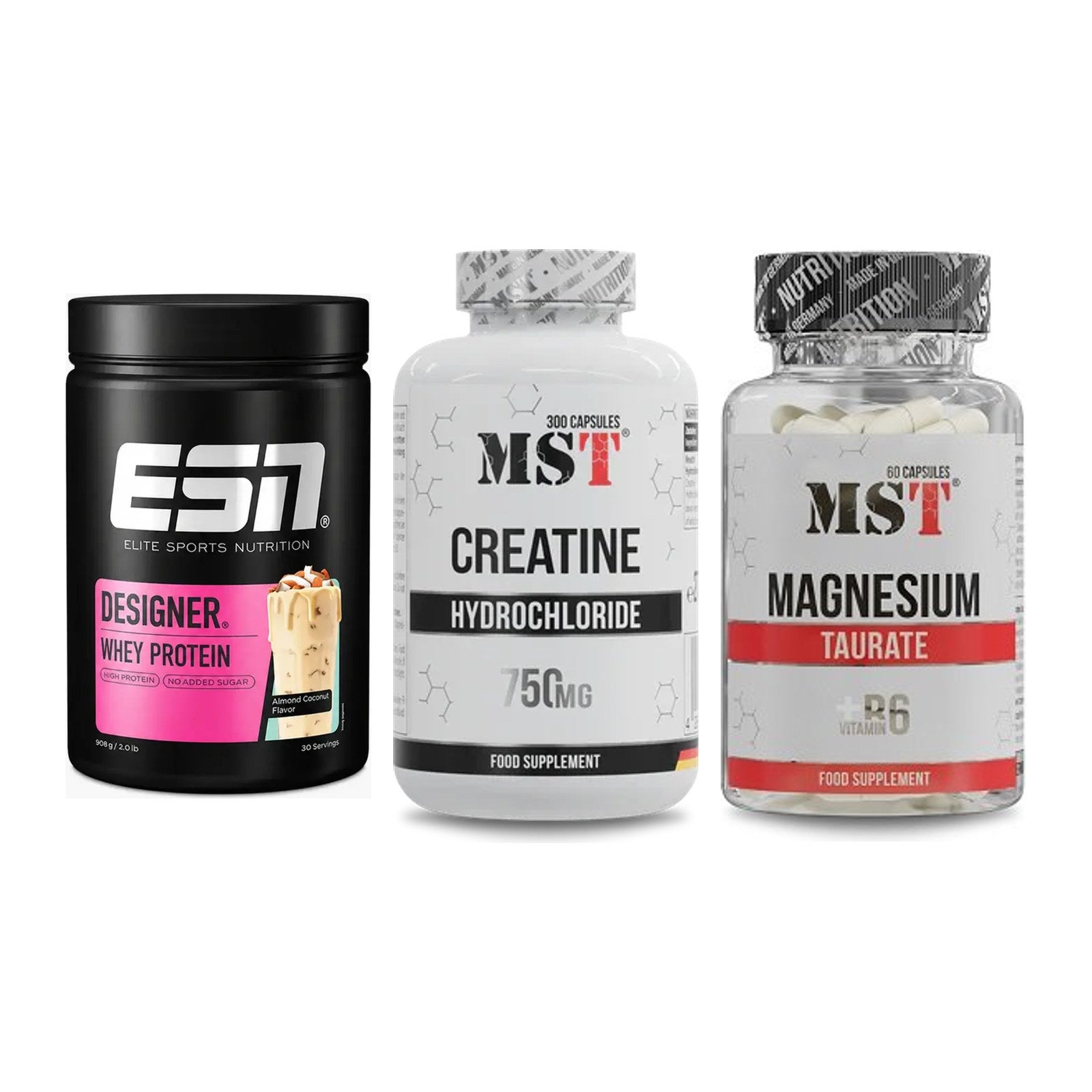 Einsteiger-Set: ESN Designer + MST Creatine HCL + MST Magnesium – alle enthaltenen Artikel