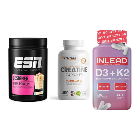 Einsteiger-Set: ESN Designer + ProFuel Creatine + INLEAD Vitamin – alle enthaltenen Artikel