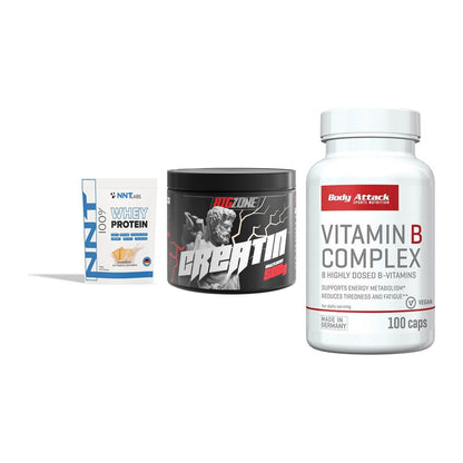 Einsteiger-Set: NNT Whey + Big Zone Creatin + Body Attack – alle enthaltenen Artikel