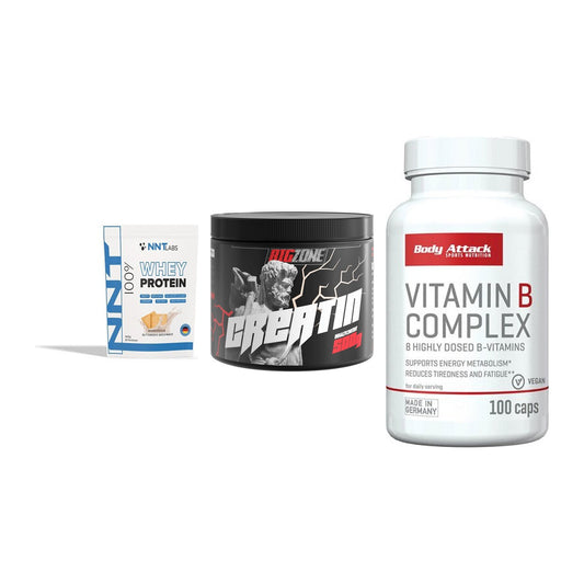 Einsteiger-Set: NNT Whey + Big Zone Creatin + Body Attack – alle enthaltenen Artikel