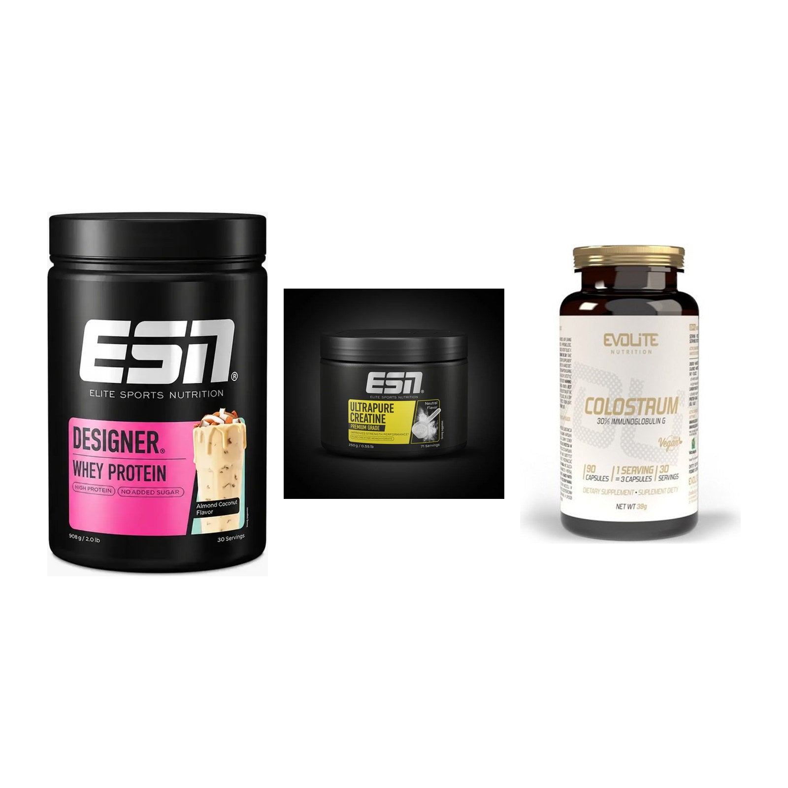 Einsteiger-Set: ESN Designer + ESN Ultrapure + Evolite Nutritio – alle enthaltenen Artikel