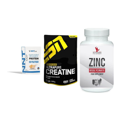 Einsteiger-Set: NNT Whey + ESN Ultrapure + #GYMJUICE ZINC – alle enthaltenen Artikel