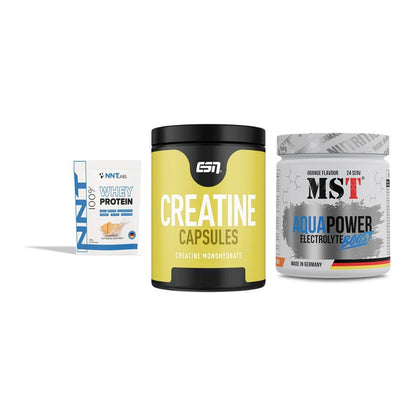 Einsteiger-Set: NNT Whey + ESN Ultrapure + MST Aqua Power – alle enthaltenen Artikel