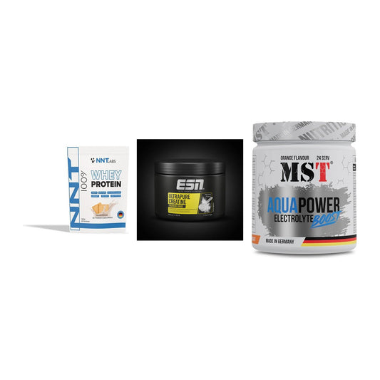 Einsteiger-Set: NNT Whey + ESN Ultrapure + MST Aqua Power – alle enthaltenen Artikel