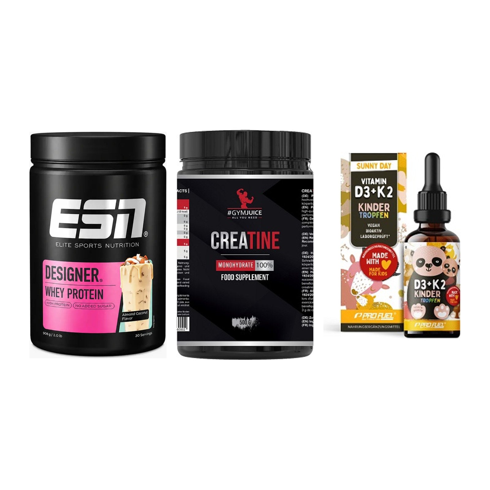 Einsteiger-Set: ESN Designer + #GYMJUICE + ProFuel VITAMIN – alle enthaltenen Artikel