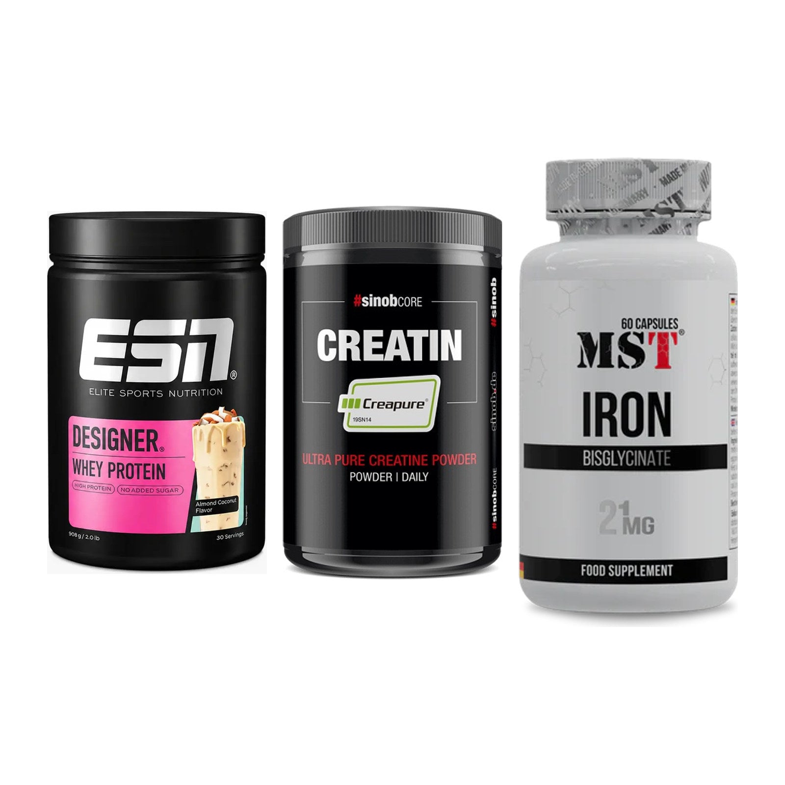 Einsteiger-Set: ESN Designer + Sinob Creatin + MST Iron Bisglyc – alle enthaltenen Artikel