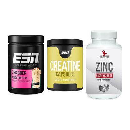 Einsteiger-Set: ESN Designer + ESN Ultrapure + #GYMJUICE ZINC – alle enthaltenen Artikel