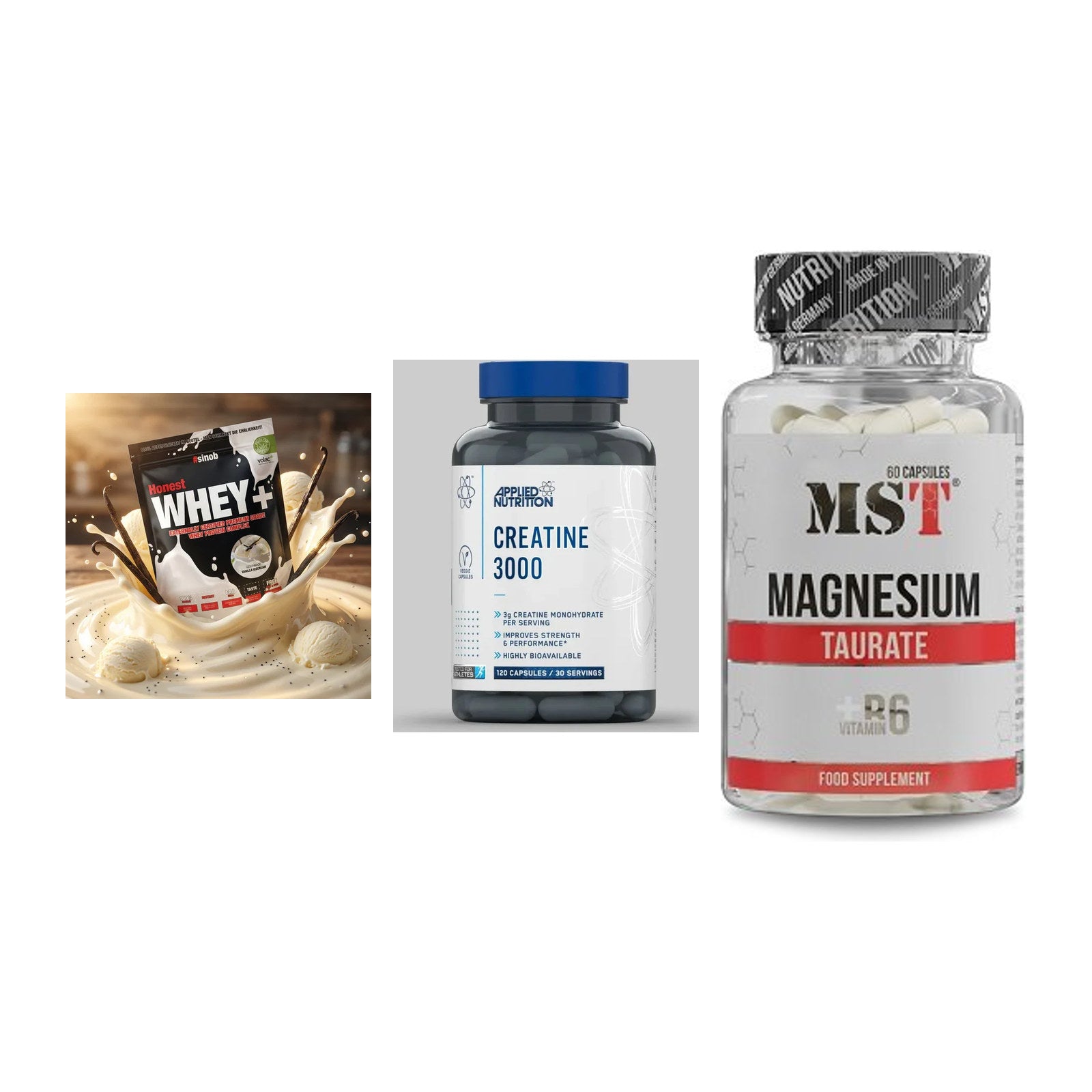 Einsteiger-Set: Sinob Honest + Applied Nutritio + MST Magnesium – alle enthaltenen Artikel