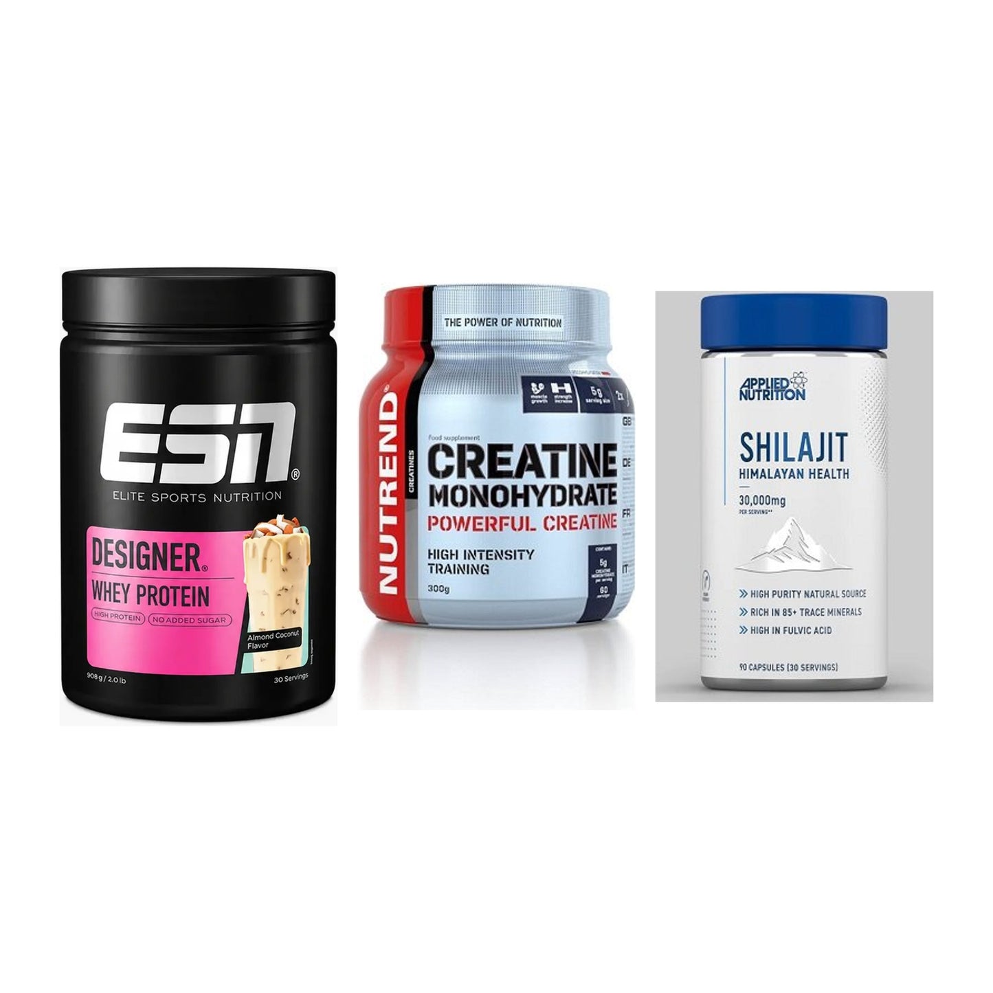 Einsteiger-Set: ESN Designer + Nutrend Creatine + Applied Nutritio – alle enthaltenen Artikel