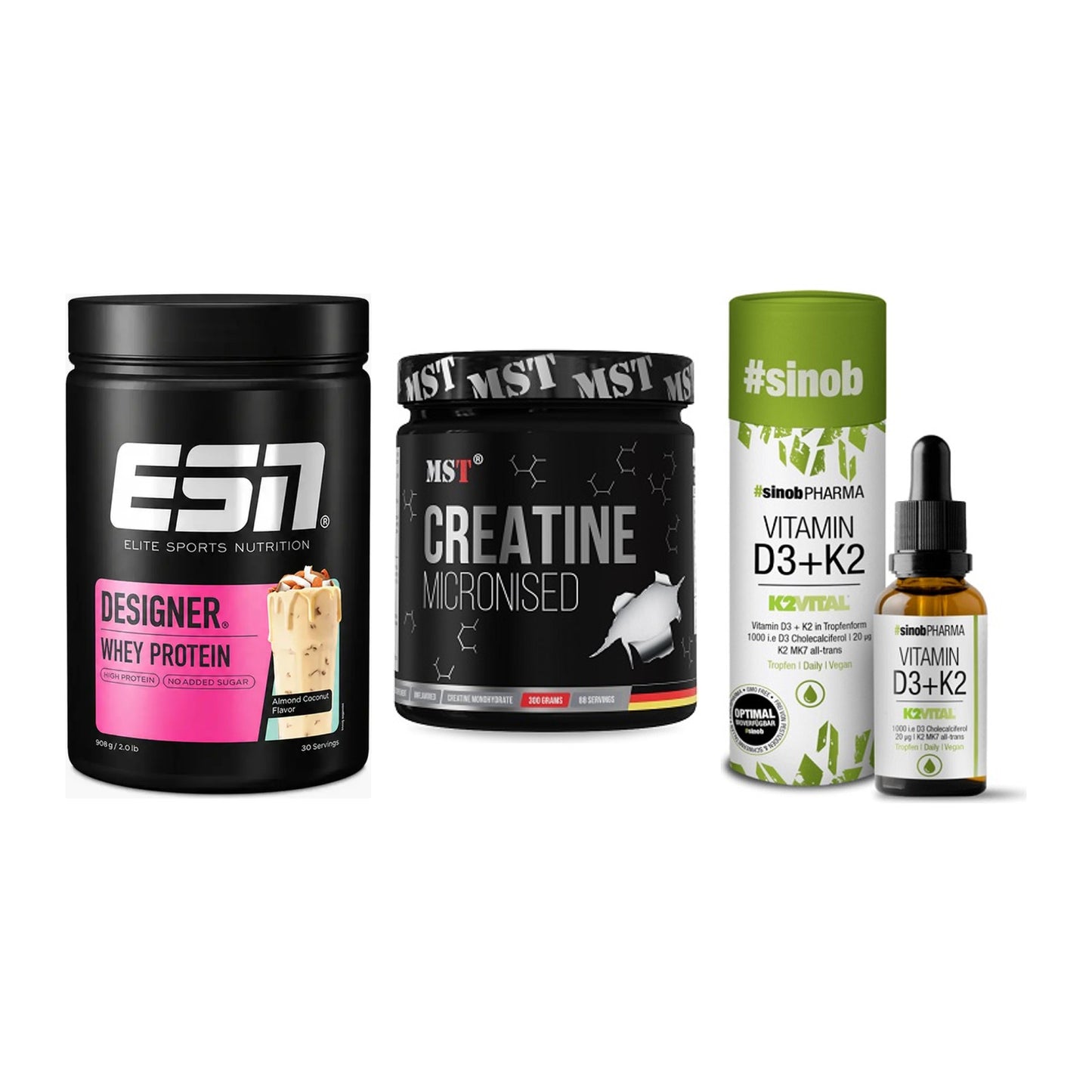 Einsteiger-Set: ESN Designer + MST Creatin + Sinob Vitamin D3 – alle enthaltenen Artikel